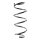 Suspension Spring front coil spring Ø 141 mm SPIDAN for TOYOTA YARIS