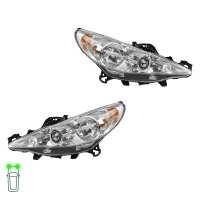 Headlight Set left right W5W halogen VALEO suitable for...