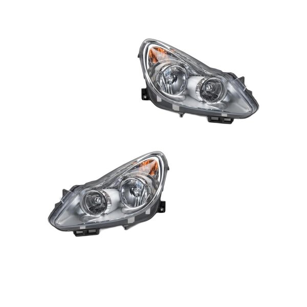 Headlight Set left right W5W halogen VALEO suitable for e.g. OPEL CORSA