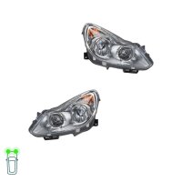 Headlight Set left right W5W halogen VALEO suitable for...
