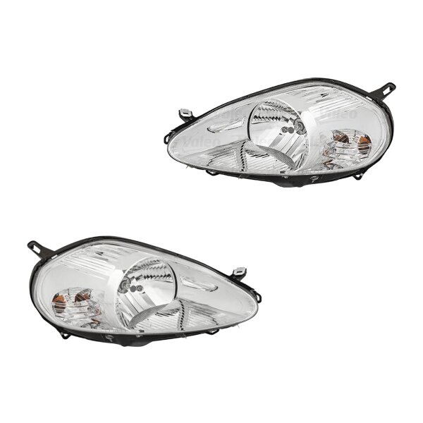 Headlight Set left right W5W halogen VALEO suitable for e.g. FIAT GRANDE