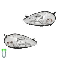 Headlight Set left right W5W halogen VALEO suitable for...