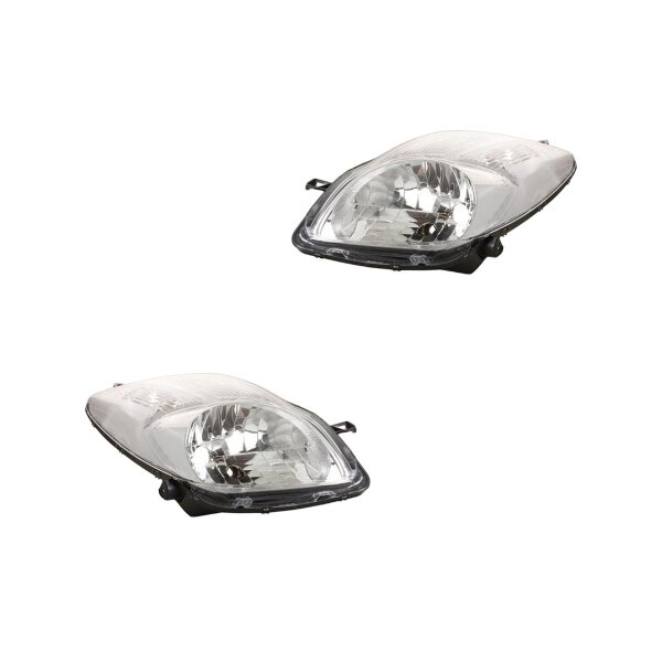 Headlight Set left right W5W Halogen VALEO for e.g. TOYOTA YARIS