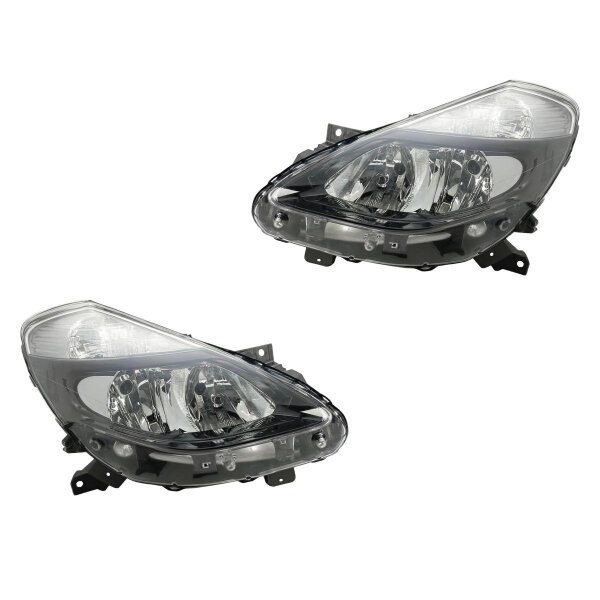 Headlight Set left right W5W Halogen VALEO for e.g. RENAULT CLIO