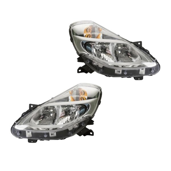 Headlight Set left right W5W Halogen VALEO for e.g. RENAULT CLIO