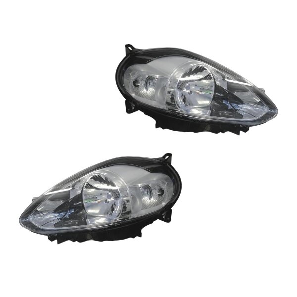 Headlight Set left right W5W halogen VALEO for e.g. FIAT PUNTO EVO