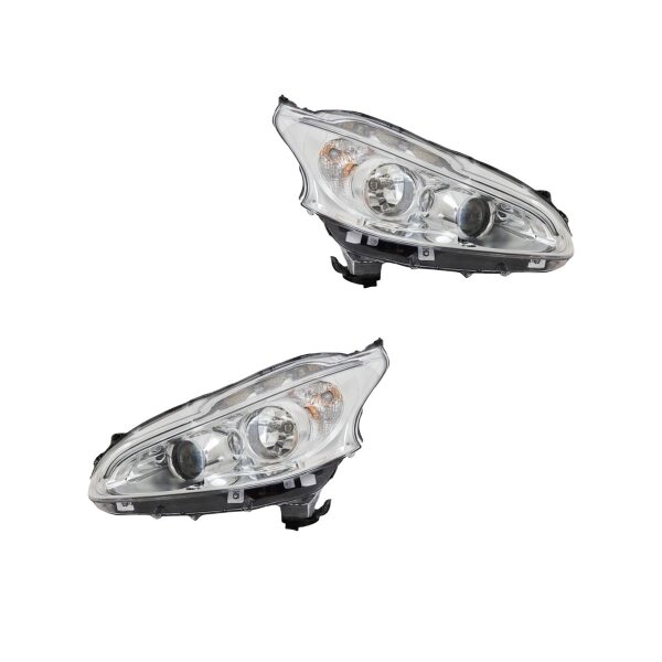 Headlight Set left right W5W Halogen VALEO suitable for e.g. PEUGEOT 208