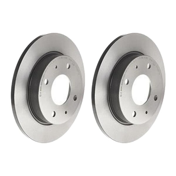 2 brake discs full Ø 250 mm 10 mm coated BREMBO for e.g. MITSUBISHI COLT