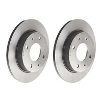 2 brake discs full Ø 250 mm 10 mm coated BREMBO...