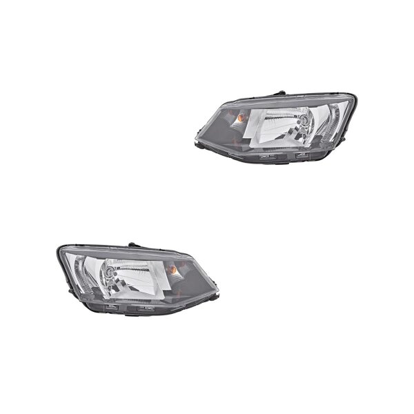 Headlight Set left right W5W halogen VALEO suitable for e.g. SKODA FABIA