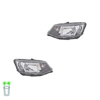 Headlight Set left right W5W halogen VALEO suitable for...