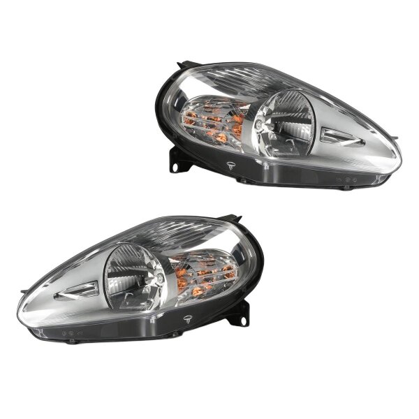 Headlight Set left right W5W halogen VALEO suitable for e.g. FIAT GRANDE