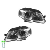 Headlight Set left right W5W halogen VALEO suitable for...