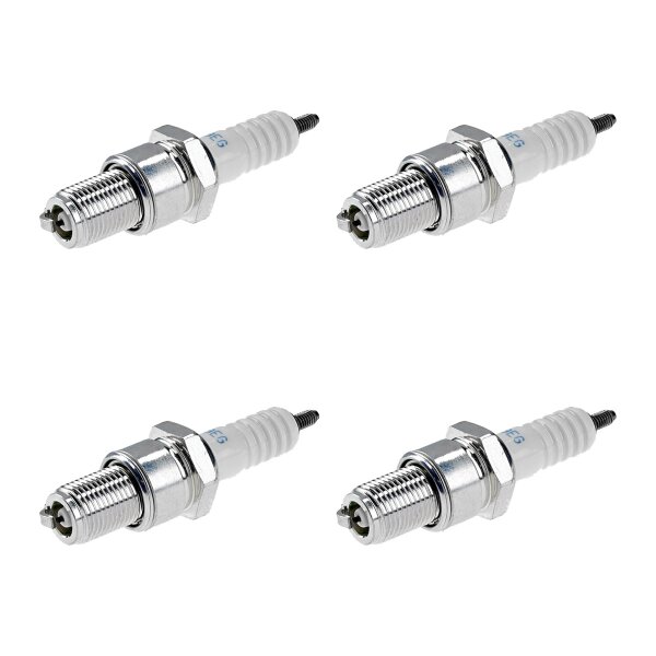 4 Spark Plugs with flat seal seat NGK suitable for YAMAHA...