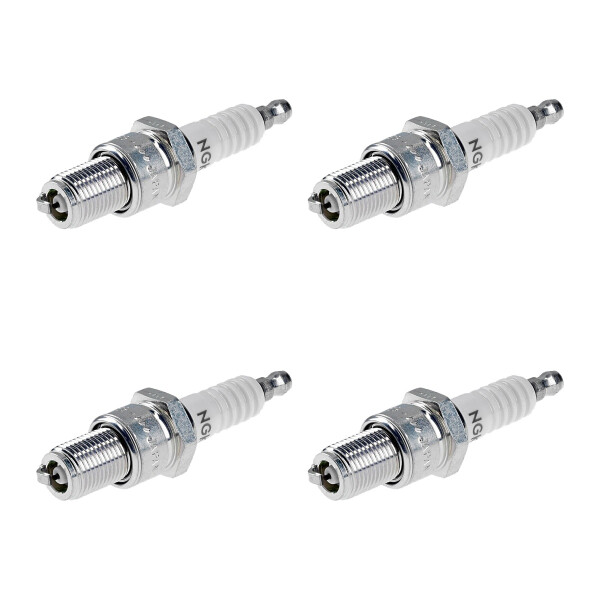 4 Spark Plugs with flat seal seat NGK for RENAULT 12 and...