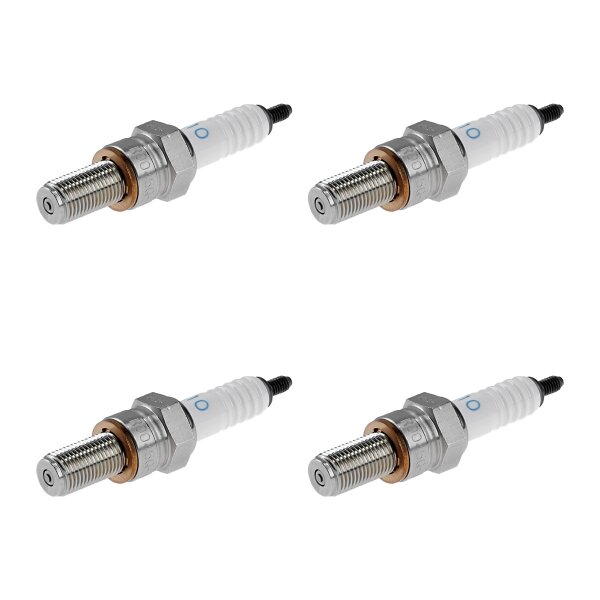 4 Spark Plugs with flat seal seat NGK suitable for SUZUKI...