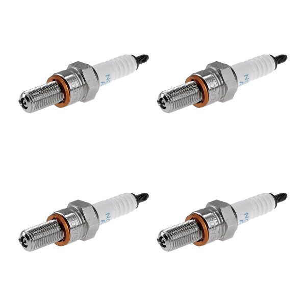 4 Spark Plugs with flat seal seat NGK suitable for YAMAHA...