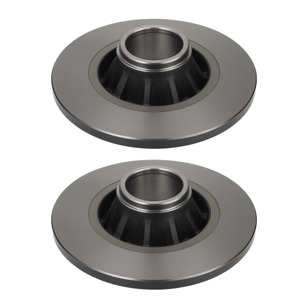 2 Brake Discs rear axle full Ø 68 mm 12 mm VALEO for e.g. NISSAN PRIMASTAR