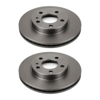 2 Brake Discs front axle ventilated Ø 75 mm 30 mm...