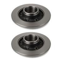 2 Brake Discs rear axle full Ø 60 mm 9 mm VALEO...