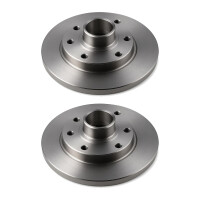 2 Brake Discs rear axle full Ø 52.3 mm 11 mm VALEO...