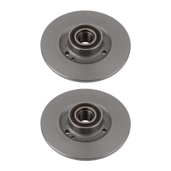 2 Brake Discs rear axle full Ø 52 mm 10.9 mm VALEO for e.g. RENAULT LAGUNA