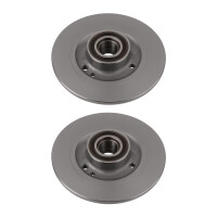 2 Brake Discs rear axle full Ø 52 mm 10.9 mm VALEO...