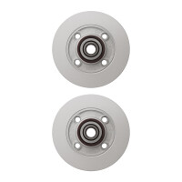 2 Brake Discs rear axle full Ø 56 mm 9 mm VALEO...