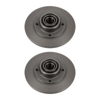 2 Brake Discs rear axle full Ø 62 mm 11 mm VALEO...