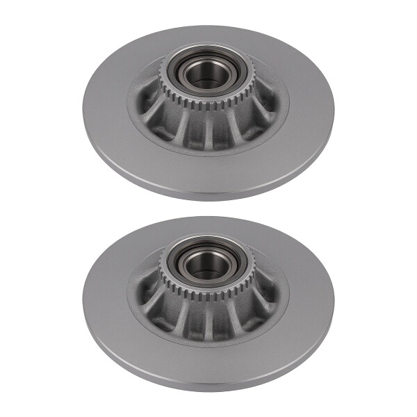 2 Brake Discs rear axle full Ø 68 mm 12 mm VALEO for e.g. NISSAN PRIMASTAR