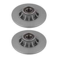 2 Brake Discs rear axle full Ø 68 mm 12 mm VALEO...