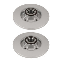 2 Brake Discs rear axle full Ø 56 mm 12 mm VALEO...