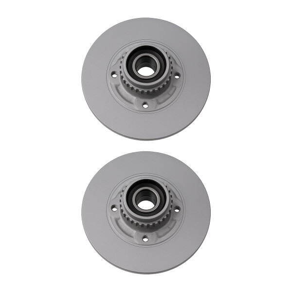 2 Brake Discs rear axle full Ø 52 mm 8 mm VALEO for e.g. RENAULT CLIO