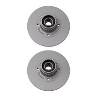 2 Brake Discs rear axle full Ø 52 mm 8 mm VALEO...