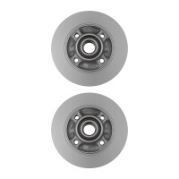 2 Brake Discs rear axle full Ø 62 mm 9 mm VALEO...