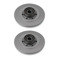 2 Brake Discs rear axle full Ø 52.2 mm 11 mm VALEO...