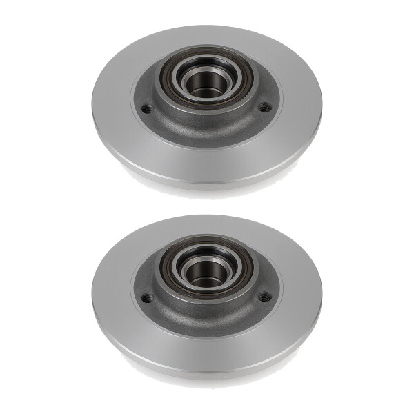 2 Brake Discs rear axle full Ø 52.3 mm 8 mm VALEO for e.g. RENAULT MEGANE