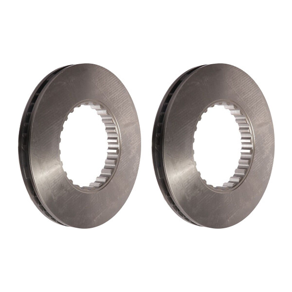 2 Brake Discs ventilated Ø 220 mm 45 mm VALEO for e.g. VOLVO FM
