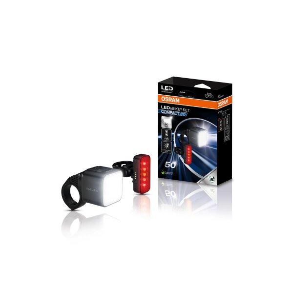 Fahrradlicht-Set wiederaufladbar 50 Lux OSRAM LEDsBIKE...