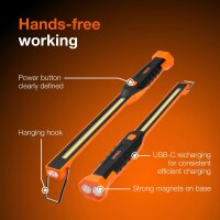 Inspektionsleuchte LED wiederaufladbar 6500 K 250 Lux OSRAM LEDinspect SLIM 250