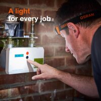 Stirnleuchte vier Leuchtmodi 87 lm für freihändiges Arbeiten OSRAM ESSENTIAL