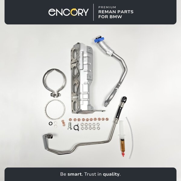 Charger Mounting Kit with oil drain line ENCORY Premium Reman for BMW 1 Series