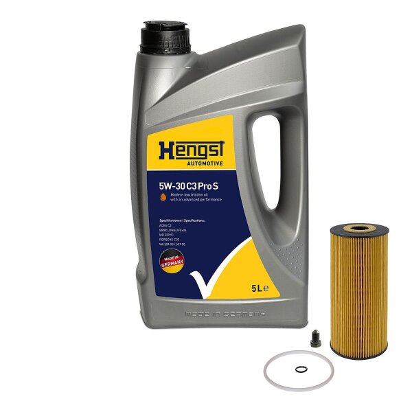 Oil change kit for inspection with oil HENGST FILTER suitable for e.g. VW GOLF