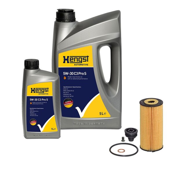 Oil change kit for inspection with oil HENGST FILTER suitable for e.g. BMW 2