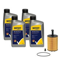 Oil change kit for inspection with oil HENGST FILTER suitable for e.g. AUDI A4
