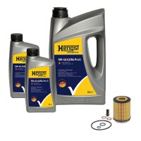 Oil change kit for inspection with oil HENGST FILTER for MERCEDES-BENZ E-CLASS