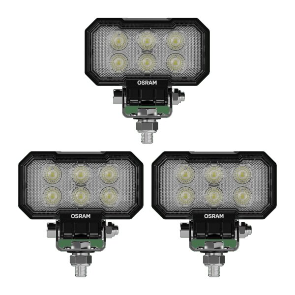 3 Arbeitsscheinwerfer 2.300lm vierkantig OSRAM WL VX100-WD für u.a. Offroad