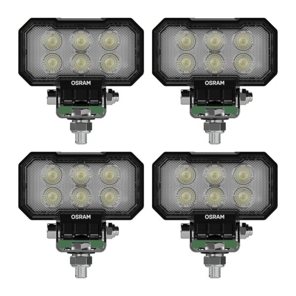 4 Arbeitsscheinwerfer 2.300lm vierkantig OSRAM WL VX100-WD für u.a. Offroad