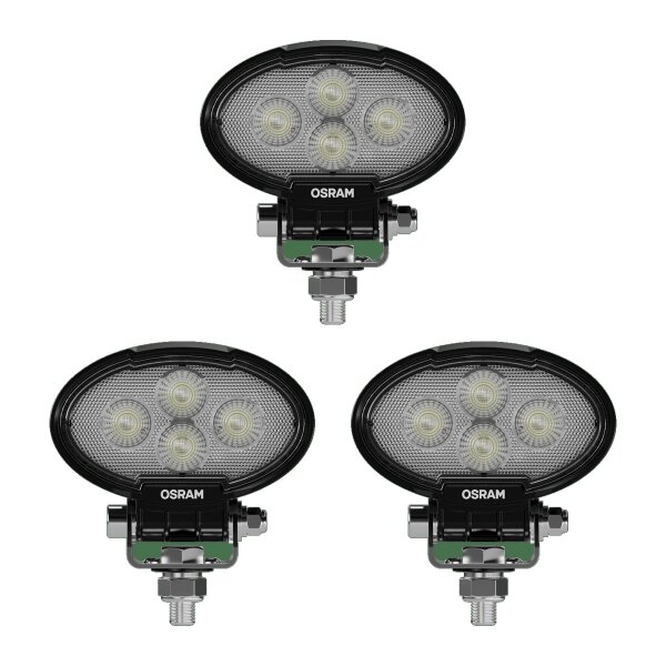 3 Arbeitsscheinwerfer 1.500lm geschraubt oval OSRAM WL VX100-WD für u.a. Offroad
