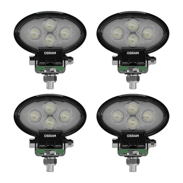 4 Arbeitsscheinwerfer 1.500lm geschraubt oval OSRAM WL VX100-WD für u.a. Offroad